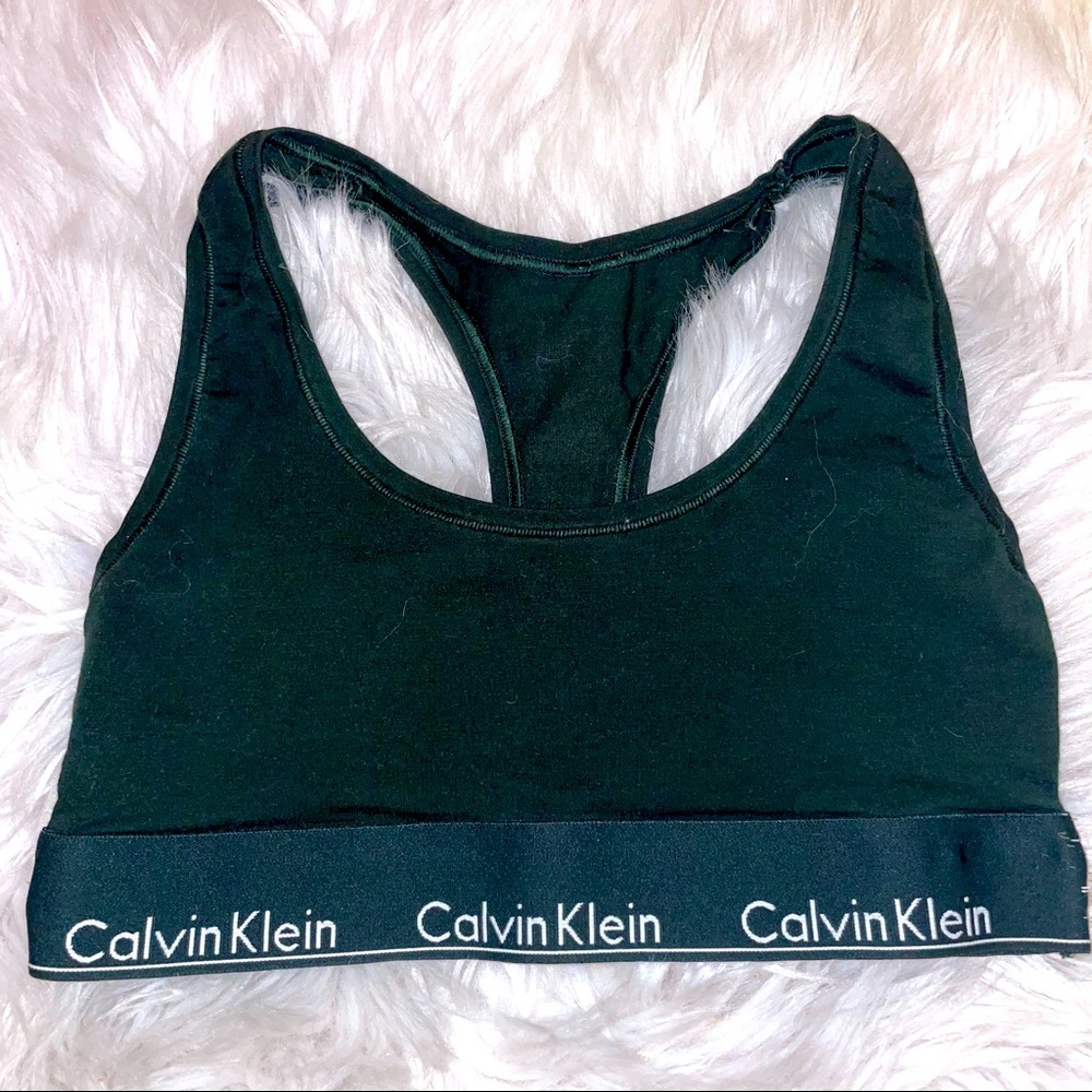 Green Calvin Klein Sports Bra